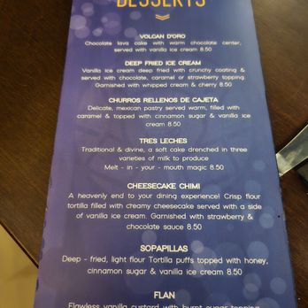 Azteca D'Oro Mexican Restaurant - Desert Menu - Mexican Near Me - Brandon, Florida