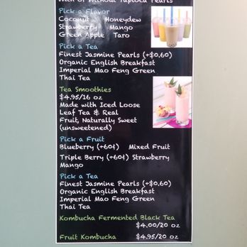 Sipping Streams Tea Company - Boba tea menu! Also some tea smoothies ~ have yet to try those - Tea Rooms Near Me - Fairbanks, Alaska Sipping Streams Tea Company - Boba tea menu! Also some tea smoothies ~ have yet to try those - Tea Rooms Near Me - Fairbanks, Alaska