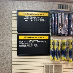 Flash Lube Oil - Inside signage
