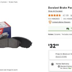 AutoZone - Brake pad description still wrong - even after repeatedly bringing this to their attention.