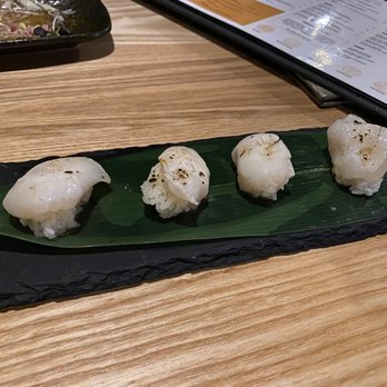 Yunta Nikkei - Seared Scallops Nigiri - Peruvian Near Me - Charlotte, North Carolina Yunta Nikkei - Seared Scallops Nigiri - Peruvian Near Me - Charlotte, North Carolina
