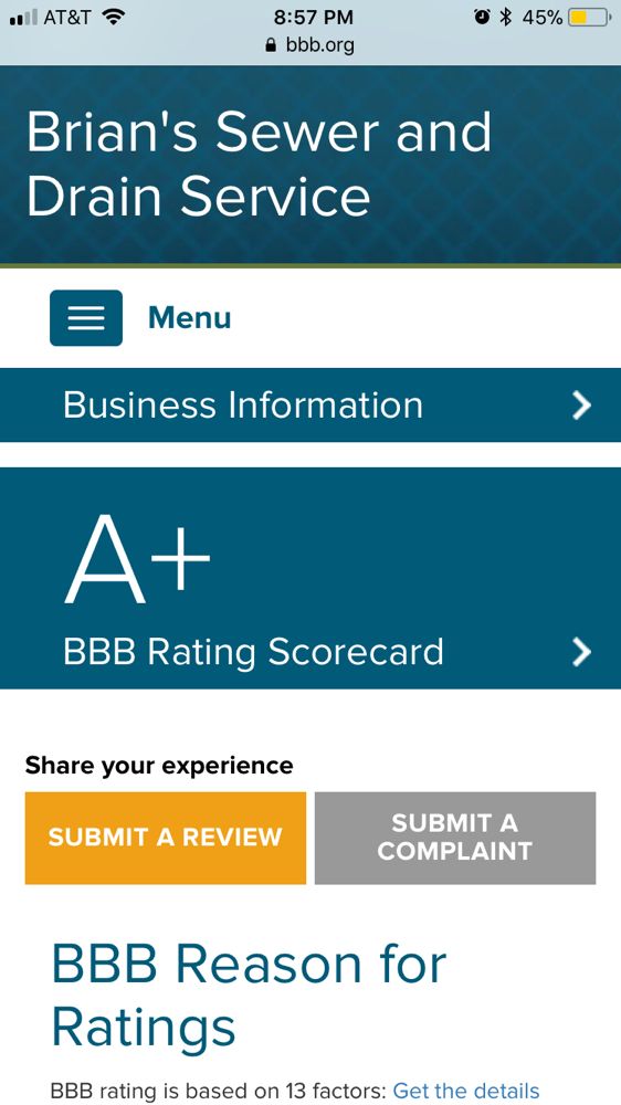 Slide of Brian's Sewer and Drain Service