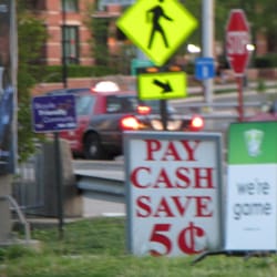 Virginia Official Auto Safety & Emission Testing Station - apparently a nickel off (each gallon?) if you pay cash