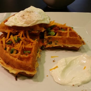 Waffles Incaffeinated - South Side - Breakfast magic waffle and a side of small greens - Breakfast & Brunch Near Me - Pittsburgh, Pennsylvania