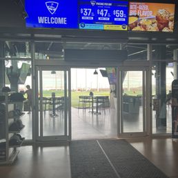 At the top golf with the family