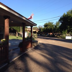 Cicada Springs RV Park - This is a picture of the park office. It is a gated campground. You can see the entrance gate in the background.