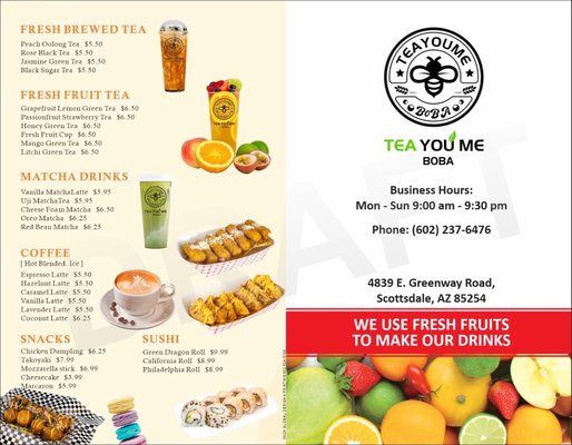 Menu photo 1 Tea You Me Scottsdale, AZ Menu photo 1 Tea You Me Scottsdale, AZ