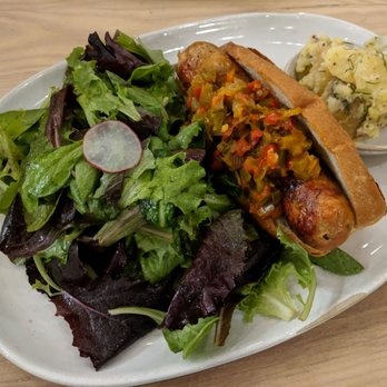 Wursthall - Cajun w/ sweet & sour peppers & onions - German Near Me - San Mateo, California