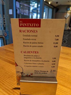 Menu photo 3 El Pintxito Bilbo, BI