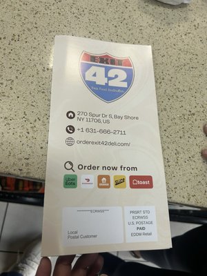 Menu photo 2 Exit 42 Bay Shore, NY