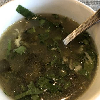Jimmy's Jersey Street Cafe - Egg drop soup with kale/spinach - seems weird but shockingly amazing! - Italian Near Me - Denver, Colorado