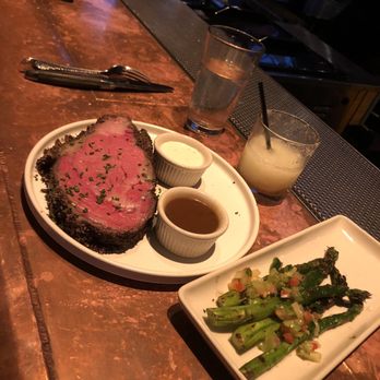 Haywire - Prime Rib-medium rare, grilled asparagus - New American Near Me - Dallas, Texas