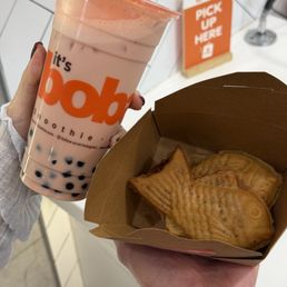 Boba and Nutella filled fish pastry Boba and Nutella filled fish pastry