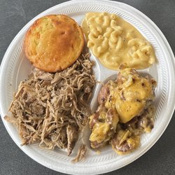 Wednesday Special - Pork Plate (includes 2 sides & roll or jalapeño cornbread)