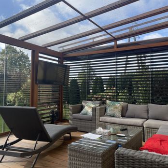 Skylux Patios - Terrace roofing made from high strength aluminum and glass. It's tough and build to last. European quality. - Glass & Mirrors Near Me - Queens, New York Skylux Patios - Terrace roofing made from high strength aluminum and glass. It's tough and build to last. European quality. - Glass & Mirrors Near Me - Queens, New York