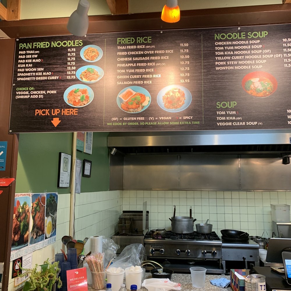 Thainery - the menu of a restaurant - Thai Near Me - San Francisco, California