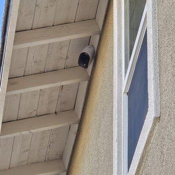 Main Tech Systems - G6 180 mounted so it we can have 180 view of our backyard - Home Theatre Installation Near Me