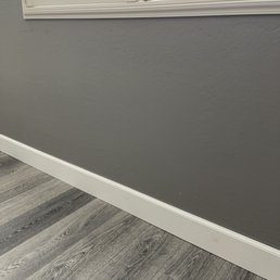 Vinyl Plank Flooring and new baseboards!