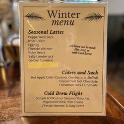 Shakopee Brewhall - Winter coffee menu
