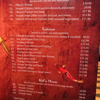 The Eastern Noodle - Menu - inside right page - Noodles Near Me - Brunswick, Georgia