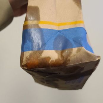 Baker's Drive-Thru - Yup, this will leak through onto whatever you place that bag on. - Burgers Near Me - Colton, California Baker's Drive-Thru - Yup, this will leak through onto whatever you place that bag on. - Burgers Near Me - Colton, California
