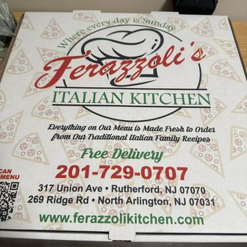 Ferazzoli's Italian Kitchen - Box - Pizza Near Me - North Arlington, New Jersey Ferazzoli's Italian Kitchen - Box - Pizza Near Me - North Arlington, New Jersey