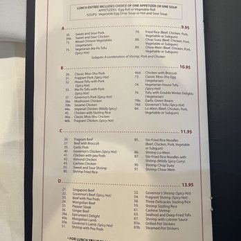Imperial Garden - Lunch menu - Chinese Near Me - Middleton, Wisconsin