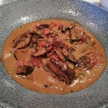 Terra - Beef cheek and bone marrow raviolo - Canadian (New) Near Me - Thornhill, Ontario