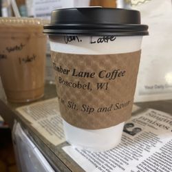 Timber Lane Coffee - Vanilla Latte to go Thank you!