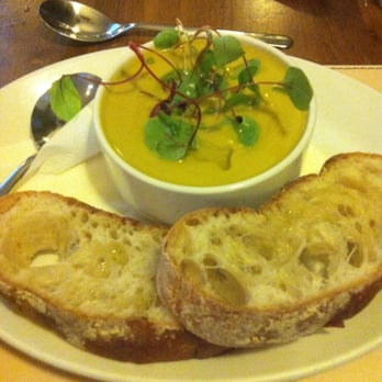 The Blacksmith's Arms - Simple pureed vegetable soup, dressed with olive oil and micro greens. - Pubs Near Me - London, XGL The Blacksmith's Arms - Simple pureed vegetable soup, dressed with olive oil and micro greens. - Pubs Near Me - London, XGL