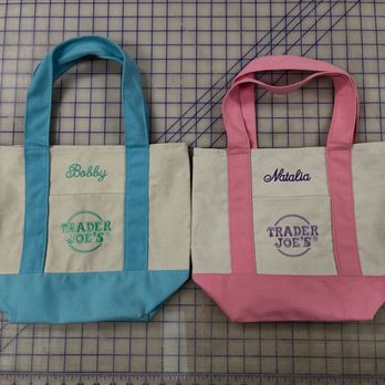 Spectracolor - Custom tote bag embroidery with person's name - Screen Printing/T-Shirt Printing Near Me - Simi Valley, California Spectracolor - Custom tote bag embroidery with person's name - Screen Printing/T-Shirt Printing Near Me - Simi Valley, California