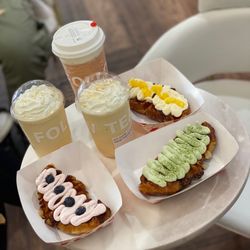Follow Tea - Blueberry, Matcha, Mango Croffles @phidingthefam