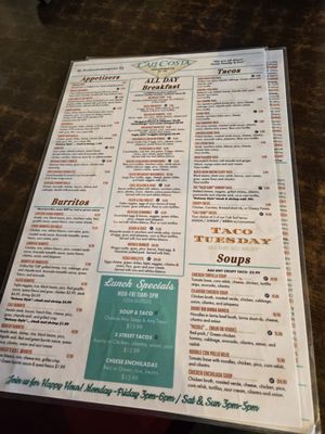 Menu photo 5 Cali Costa Dana Point, CA
