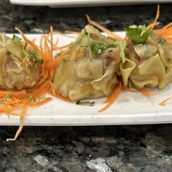 Steamed dumplings- delicious with the spicy sauce