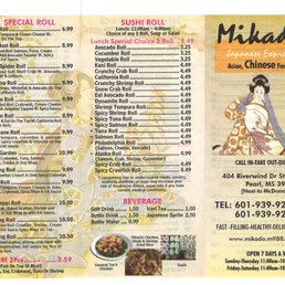 Mikado Menu Side 1 - January 10, 2020 Mikado Menu Side 1 - January 10, 2020