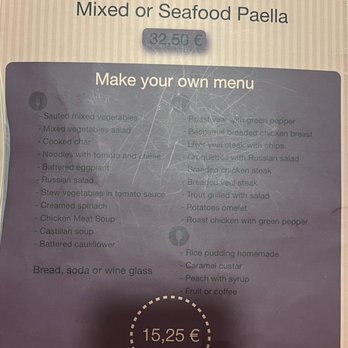 Puerto Rico - Example of set menu - Spanish Near Me - Madrid, M