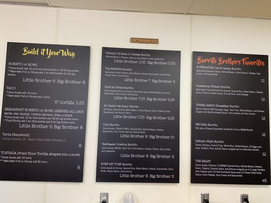 Menu photo 4 Burrito Brothers La Habra, CA