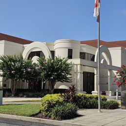Exterior outside entrance of Hart Memorial Cental library - Kissimmee, Florida Exterior outside entrance of Hart Memorial Cental library - Kissimmee, Florida