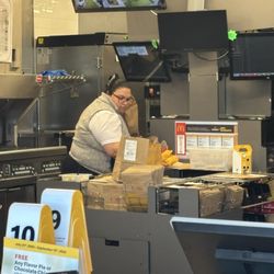 McDonald's - Manager no hair net.