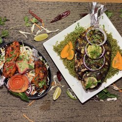 Little Spice Indian Cuisine - Pomfret Fish With Spinach Rice