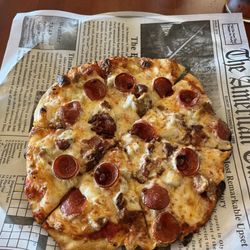 Nelson Brew Works - Three Meat Pizza