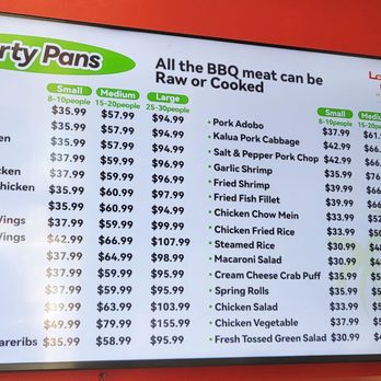 Loco Moco Drive Inn - Having a get together party? Check out their party pans! Very reasonable prices! - Hawaiian Near Me - Honolulu, Hawaii