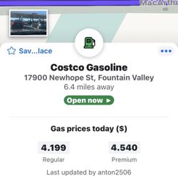 Corona del Mar 76 - Costco that is 7 ish miles away