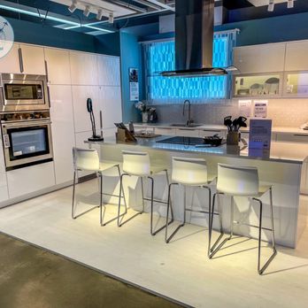 IKEA - Light White Kitchen Display - Furniture Stores Near Me - Houston, Texas