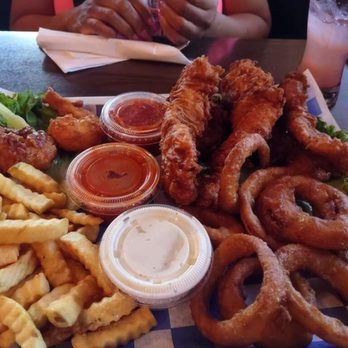 Blue Ox Central - Air fried food...  Babe's sampler   Too hard and crispy - New American Near Me - Las Vegas, Nevada