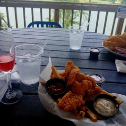 The Boat, Oyster Bar & Grill - Fish and chips were delicious but I was told burger seemed like a frozen patty that didn't get warmed up enough.