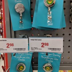 Staples -Richmond Hill - Cute lemon and marble badge reels