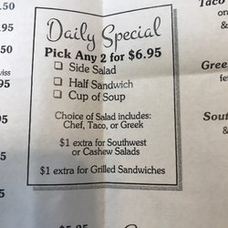 Dover Healthy Alternatives - Daily specials
