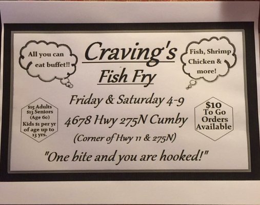 Menu photo 3 Cravings Fish Fry Cumby, TX Menu photo 3 Cravings Fish Fry Cumby, TX