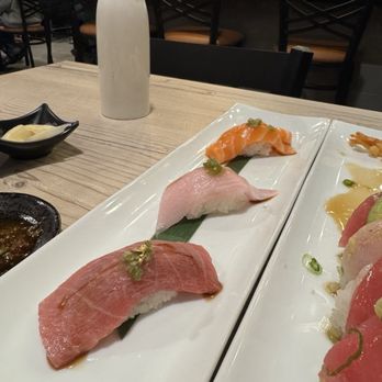 Koki+Ku Japanese Restaurant - Trio belly - blue fin Toro, yellowtail belly, and salmon belly as of 04/2025 - Sushi Bars Near Me - Duarte, California